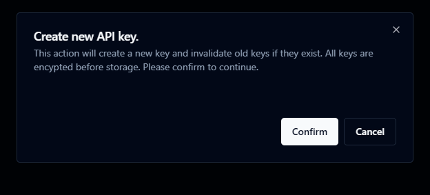 Create New Key